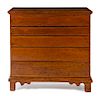 * An American Cherry Chest of Drawers Height 42 x width 44 x depth 17 1/4 inches.