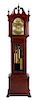An American Tall Case Clock Height 96 x width 23 1/2 x depth 14 1/2 inches.
