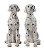 A Pair of Granite Dogs Height 38 1/2 inches.