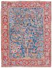 A Kashan Wool and Silk Rug 6 feet 7 inches x 4 feet 4 inches.