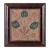 Ottoman Silk and Metal Thread Embroidery Panel
