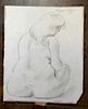 Graphite Sketch, Woman Bathing, Suzanne Valadon (1865-1938)