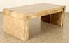 PARCHMENT COVERED NEST OF 3 COFFEE TABLES