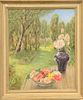 Dorothy Ochtman (1892-1971),  oil on canvas,  "Summer Garden",  still life,  signed lower right: Dorothy Ochtman,  label o...