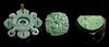 A Collection of Jadeite Articles Width of widest 2 1/8 inches.