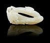 * A White Jade Toggle Height 2 1/2 inches.