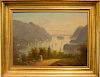 Hudson River Valley Landscape, oil on canvas, unsigned, restored by Arlene McDaniel Galleries 1985, with note: "purchased from famil...