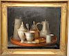 Gabriele Germain Joncherie (19th century)  oil on canvas "Still Life of the Breakfast Tray" signed lower right Joncherie 1832<...
