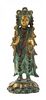 A Gilt Bronze Figure of a Bodhisattva Height 4 1/4 inches.