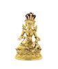 A Gilt Bronze Figure of a Deity Height 6 1/2 inches.
