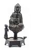 * A Bronze Figural Group Height 11 1/2 inches.