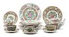 * A Collection of Rose Medallion Porcelain Articles Width of first 17 1/2 inches.