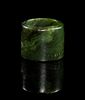 * A Spinach Jade Archer's Ring Diameter 1 1/4 inches.