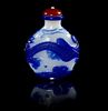 A Peking Glass Snuff Bottle Height 2 1/2 inches.