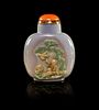 A Glass Snuff Bottle Height 3 1/8 inches.