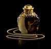 * A Gold Mounted Shadow Agate Snuff Bottle Height 3 inches.