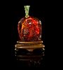 An Amber Snuff Bottle Height 2 1/4 inches.