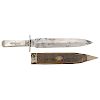 Joseph's Hawksley Double Sided Bowie Knife from the Estate of Art Gerber, Tell City, Indiana
