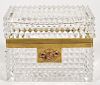 Baccarat Style French Cut Crystal & Bronze Box