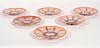 Six (6) Antique Baccarat Empire Ruby Small Plates