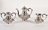 3 Piece Chinese Silver Tea Set in Display Box