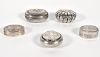 Lot of 5 Antique German Silver Snuff Boxes