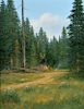 Gene Speck 'Woodlands Camp' Oil Painting