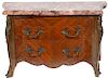 Miniature 20th C. Rosewood 2 Drawer Commode