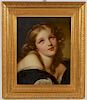 19th C. Continental Portrait of Young Girl O/C