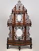 Chinese Hand Carved 3 Shelf Etagere