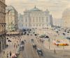Paul Gagni 'Place de L'Opera, Paris' Oil Painting