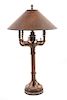 Three Western Style Table Lamps Height of tallest 42 inches