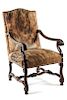 Contemporary Western Style Carved Wood Arm Chair Height 43 x depth 25 x width 27 inches
