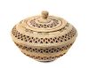 Yokuts Lidded Basket Height 10 x diameter 13 1/2 inches