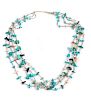 Five Southwestern Turquoise Nugget Necklaces Length of longest 34 inches