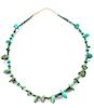 Southwestern Turquoise Tab Necklace Length 31 inches