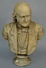John Adams Jackson (1825-1879),  plaster bust,  Gentleman in a Suit, presented b