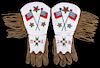 Assiniboine Fully Beaded Gauntlet Gloves 1870-1890
