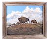 Original Signed Buffalo Range Oil/Canvas Painting