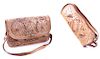 Clifton Hand Tooled Leather Purse and Hand Bag
