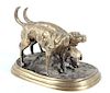 Bronze Hound Dog Sculpture