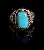 Native American Turquoise and Sterling Silver Ring
