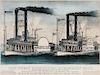 * CURRIER and IVES, publishers The Great Mississippi Steamboat Race: from New Orleans to St. Louis, July 1870. New York, c. 1872