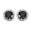 Black and White Diamond and 14K Gold Earrings