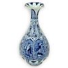 Chinese 8 Immortal Blue and White Porcelain Vase