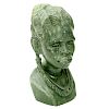 Noel Fombe (20th C.) Carved Stoneware Bust