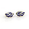 Tiffany&Co Lapis Mother of Pearl 18k Gold Earrings