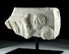 Roman Marble Sarcophagus Section - Winged Erote