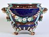 Minton Majolica Footed Jardiniere W/ Floral Swags