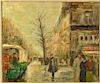 Large Gabriel Spat 'Rainy Day in Paris' Painting